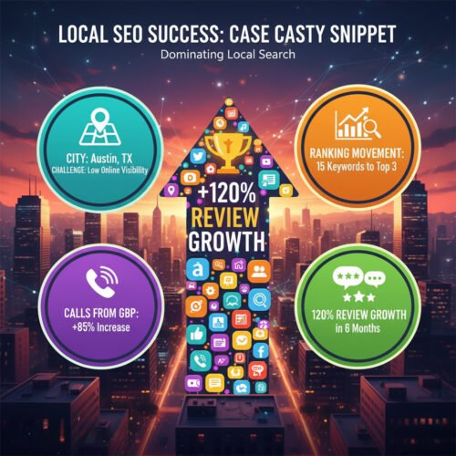 city, challenge, review growth %, calls from GBP, ranking movement